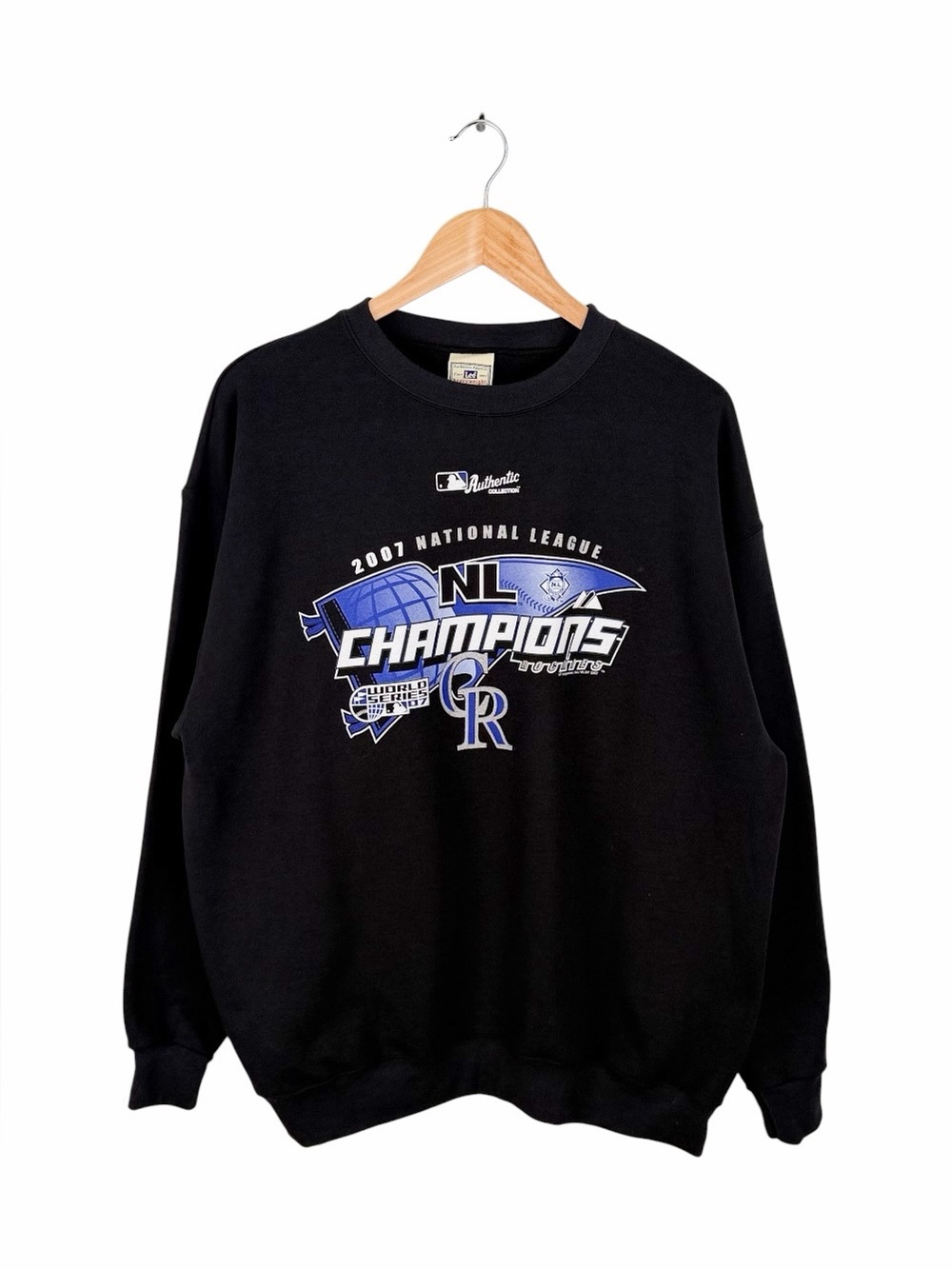 2007 Colorado Rockies NL Champions World Series MLB Lee Sweatshirt Black XL